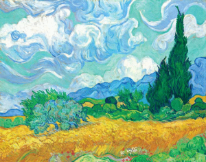 Champ de blé avec Cyprès de Vincent Van Gogh